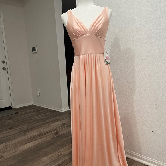 Woman satin long dress size 4 - Picture 1 of 4